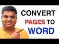 How to Convert a Pages Document to Word