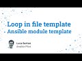 Generate hosts file - loop in file template - Ansible module template