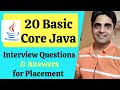 20 Basic Core Java Interview Questions \u0026 Answers- TCS, Accenture, Cognizant, Infosys, Wipro, HCL