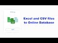 How to import Excel and CSV files to online database
