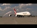 Qantas A380 arrives from Sydney