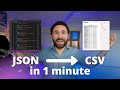 How to convert a JSON to CSV in 1 minute / JSON to CSV