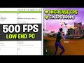 🔧HOW TO GET 500FPS IN FORTNITE ON LOW END PC! ✅ (INCEASE FPS \u0026 FIX LAG)