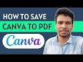 How To Save Canva Design as PDF (Step By Step Tutorial)