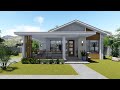 Simple Small House Design - Low Budget 3 Bedroom Bungalow (8 x 13 Meters -100 sqm) #architecture