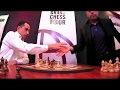 Nakamura was winning and he suddenly a full  Rook down against Amin and fought with 5 second