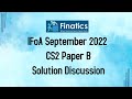 IFoA September 2022 CS2 Paper B Solution Discussion