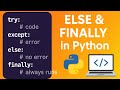 What is else, finally block in python with practical examples and notes