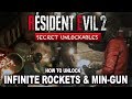 How To Unlock Infinite Ammo Rocket Launcher \u0026 Minigun In Resident Evil 2 Remake | How To S+ Rank