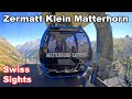 Zermatt to Klein Matterhorn Express Cable Car Switzerland 4K