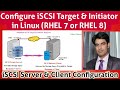 Configure iSCSI Target (Server) \u0026 Initiator (Client) in Linux (RHEL 7) | Nehra Classes