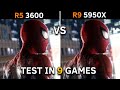 RYZEN 5 3600 vs RYZEN 9 5950X | RTX 3080 Ti | Test in 9 Games | How Big is the Difference?