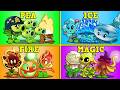 PvZ 2 Team PEA x ICE x FIRE x MAGIC  Battle - Which Team Plants Will Win?