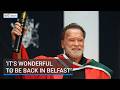 Arnold Schwarzenegger awarded honorary doctorate by Ulster University in Belfast | RTÉ News