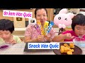 ăn các loại kem đá Hàn Quốc và bánh snack bắp Hàn Quốc giữa mùa hè nóng bức sài gòn