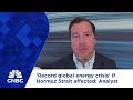 Markets looking at a 'record global energy crisis' if Strait of Hormuz is affected, says analyst