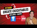 How to Create .exe Executable Files from Python Apps and Games using the PyInstaller Module!