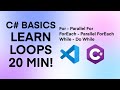 C# Basics | Learn C# Loops: For, While, Do-While, Foreach, Parallel — Which One Fits Best?