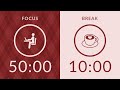 50/10 Pomodoro Timer with Brown Noise 🤎 5-Hour Study with Me for Deep Focus \u0026 ADHD ✨