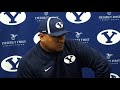 BYU Football Media Availability - Kalani Sitake Utah