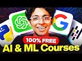 10 FREE AI Courses to Become AI Engineer in 2024 | Machine Learning Courses