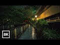 Tokyo Midnight Rain Walk / 8K 60fps HDR /  Relaxing Piano + Rain Sound