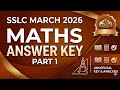SSLC MATHS PUBLIC EXAM ANSWER KEY 2026