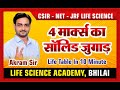 LIFE TABLE FOR CSIR NET JRF BY AKRAM SIR (MODERN ECOLOGY  PART 6)