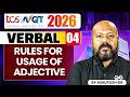 TCS NQT 2026 | Verbal 04 | Rules For Usage Of Adjective | TCS NQT Preparation