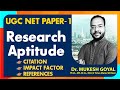 Research Aptitude UGC NET PAPER-1 || Citation, Impact Factor, References ||