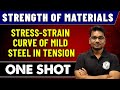 Strength of Materials | Stress-Strain Curve of Mild Steel in Tension in One Shot | GATE 2023