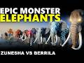 Epic Mammoths, Monster \u0026 Real Elephants Size Comparison 3D | Berrila vs Jerakeen vs Tubul vs Zunesha
