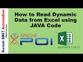 How to Read Dynamic Data from Excel using JAVA Code | Apache POI