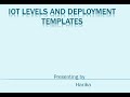 Iot levels and Deployment templates