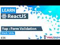 ReactJS Yup Form Validation Tutorial in Hindi / Urdu