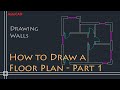 AutoCAD 2D Basics - Tutorial to draw a simple floor plan (Fast and efective!) PART 1