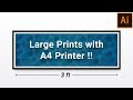 How to Print Large Designs using Regular Printer with Adobe Illustrator CC