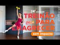 Treino 24 minutos em casa para perder gordura - SEM PULAR - zero impacto - Carol Borba