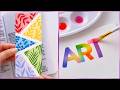 12 watercolor painting Ideas for Beginners || Easy Creative Art Hacks When You’re Bored || painting