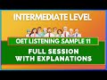 OET LISTENING SAMPLE WITH EXPLANATION - 11 | LISTENING WITH MIHIRAA