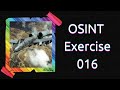 OSINT Exercise 016 | Solution and full walkthrough