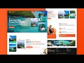 Build a Responsive Travel Website using HTML CSS JavaScript | Full Tutorial