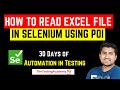 How to Read Excel File in Selenium with Apache POI(with Latest Version)[Download Code] | Day 25