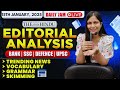 Editorial Analysis | 15th January, 2025 | Vocab, Grammar, Reading, Skimming | Nimisha Bansal