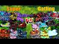 PVZ 1 Fusion 3.5 Challenge!! Team Gatling VS Team Super Gatling VS 300 Zombie Random - Who Will Win?