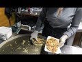 France Street Food. Preparing Socca, Pancake of Chickpea Flour. Seen in Nice