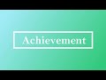 Achievement Pronunciation Meaning and Examples