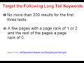 Long Tail Keyword Tests to see if Competition is Low or High