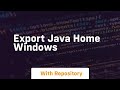 export java home windows