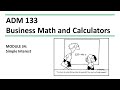 Business Math (Module 34)
